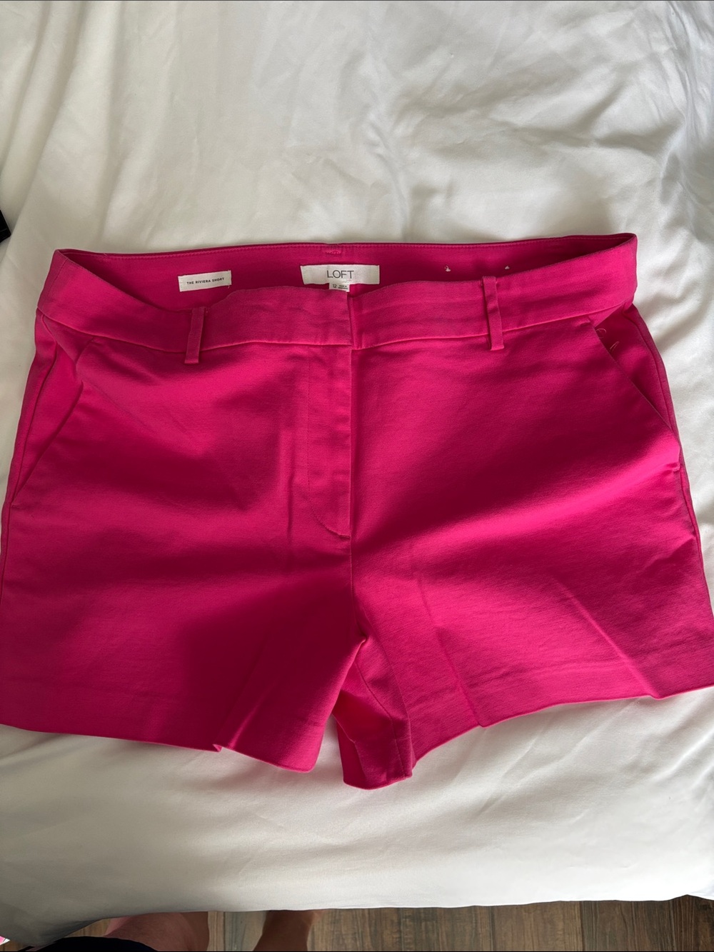 LOFT “The Riveria”Bright Pink Tailored Shorts